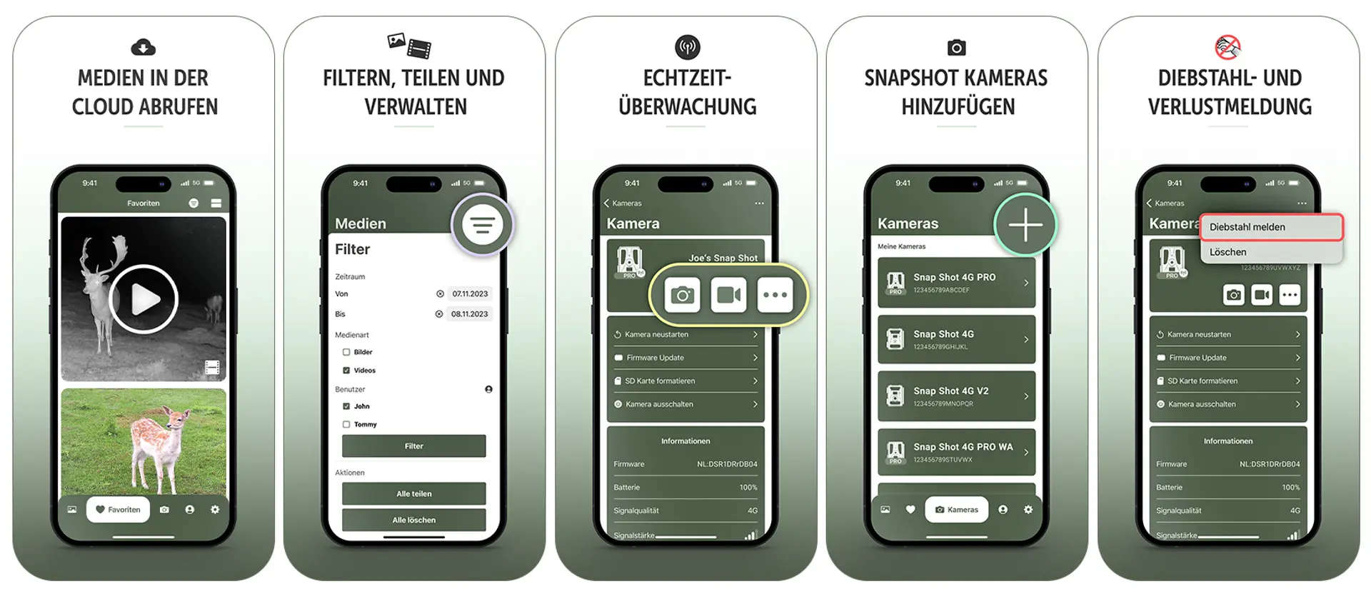 Intuitive DÖRR Wildkamera App